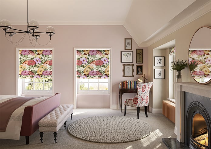 Amelia Faux Silk, Berry Blush - Motorised Roman Blind - Image 8